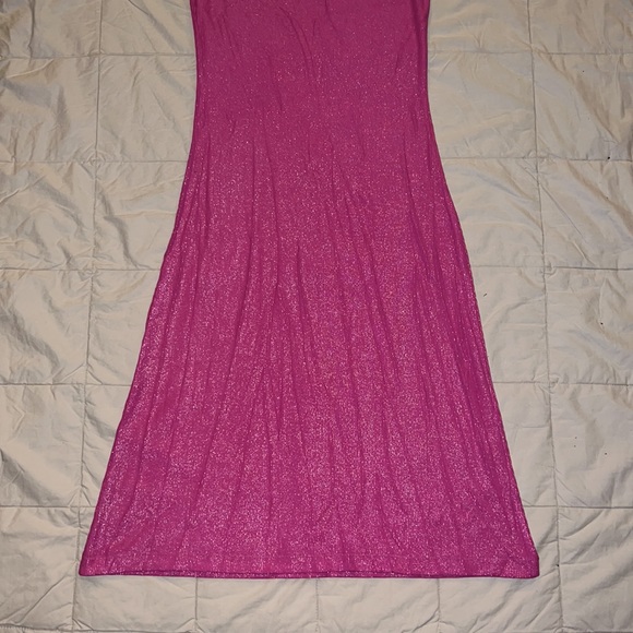 SKIMS SOFT LOUNGE SHIMMER LONG SLIP DRESS - Picture 7 of 9